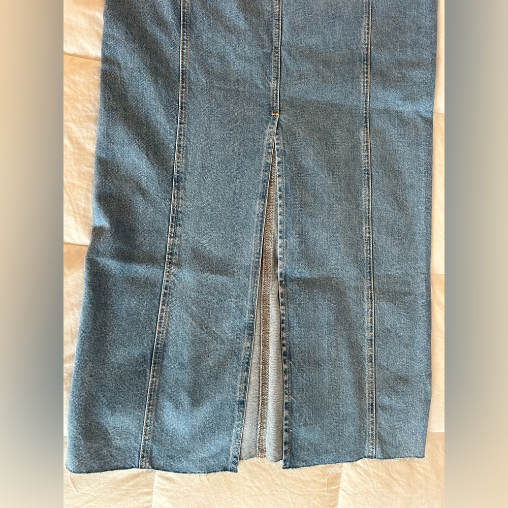 Light Blue Denim Maxi Skirt - Picture 8 of 15